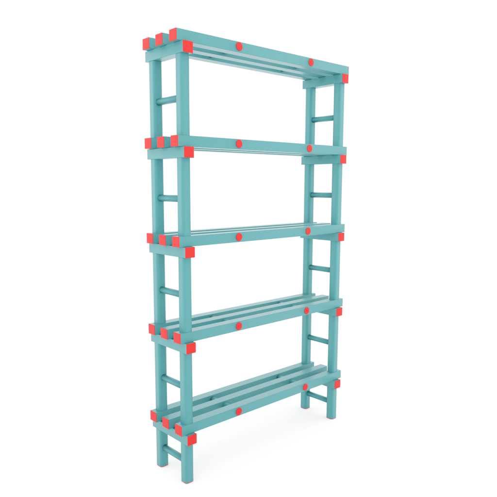 Rayonnage en plastique eurostelle modulaire