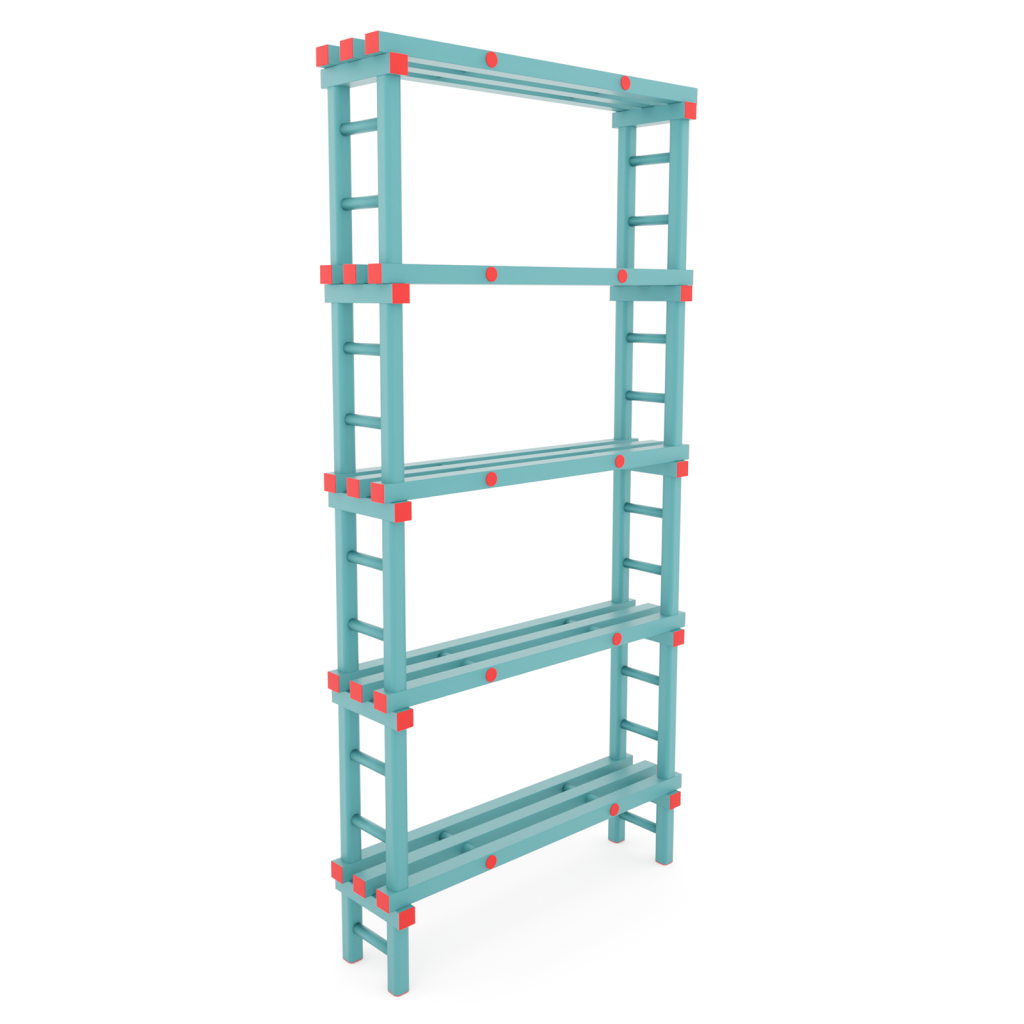 Rayonnage en plastique eurostelle modulaire