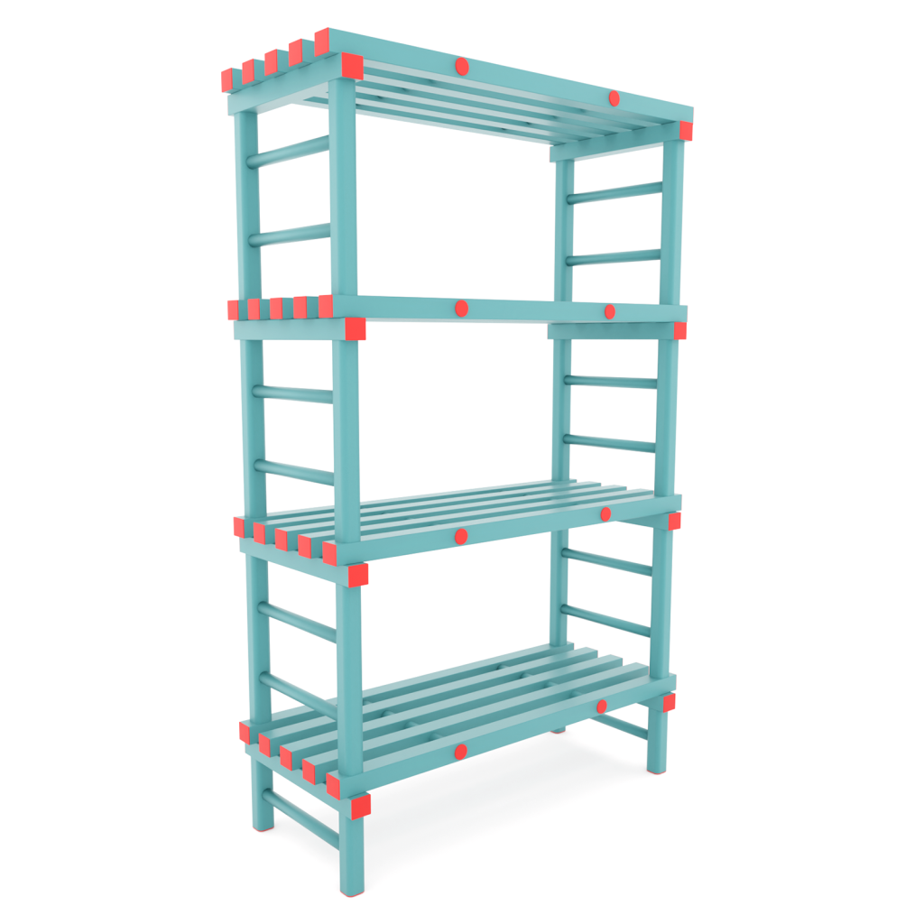 Rayonnage en plastique eurostelle modulaire