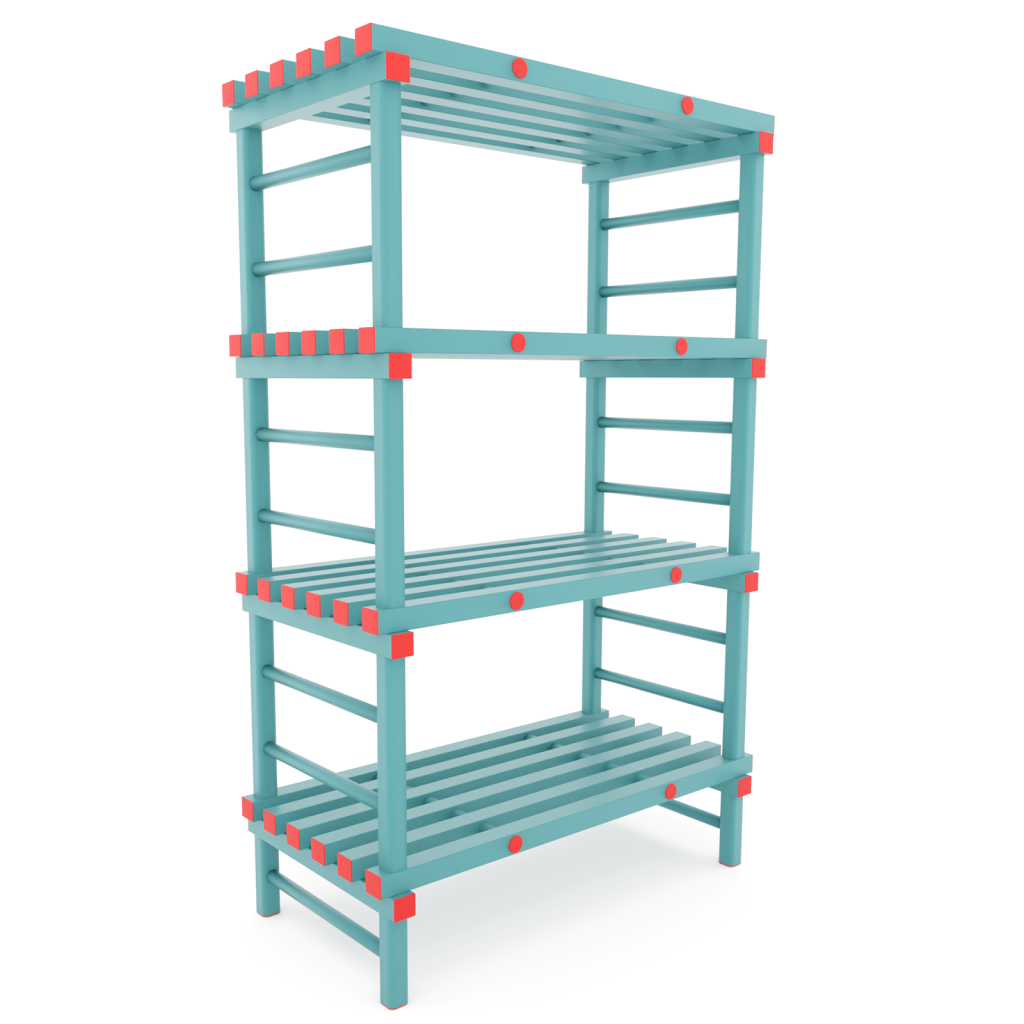Kunststoffregale Eurostelle modular