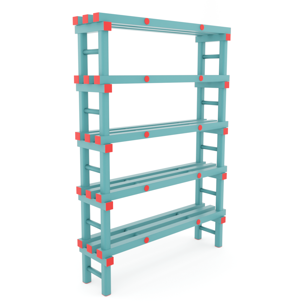 Rayonnage en plastique eurostelle modulaire
