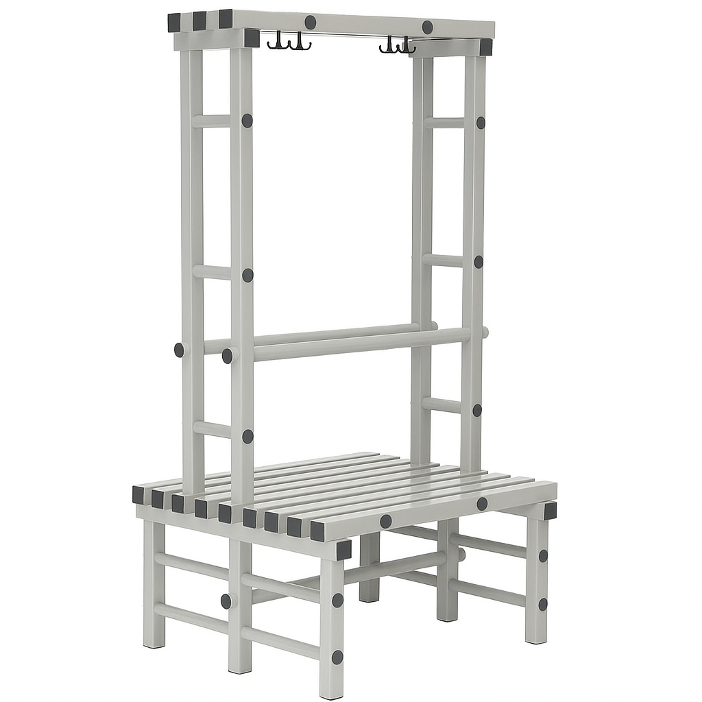 Banc vestiaire à deux-côtés, 2 faces