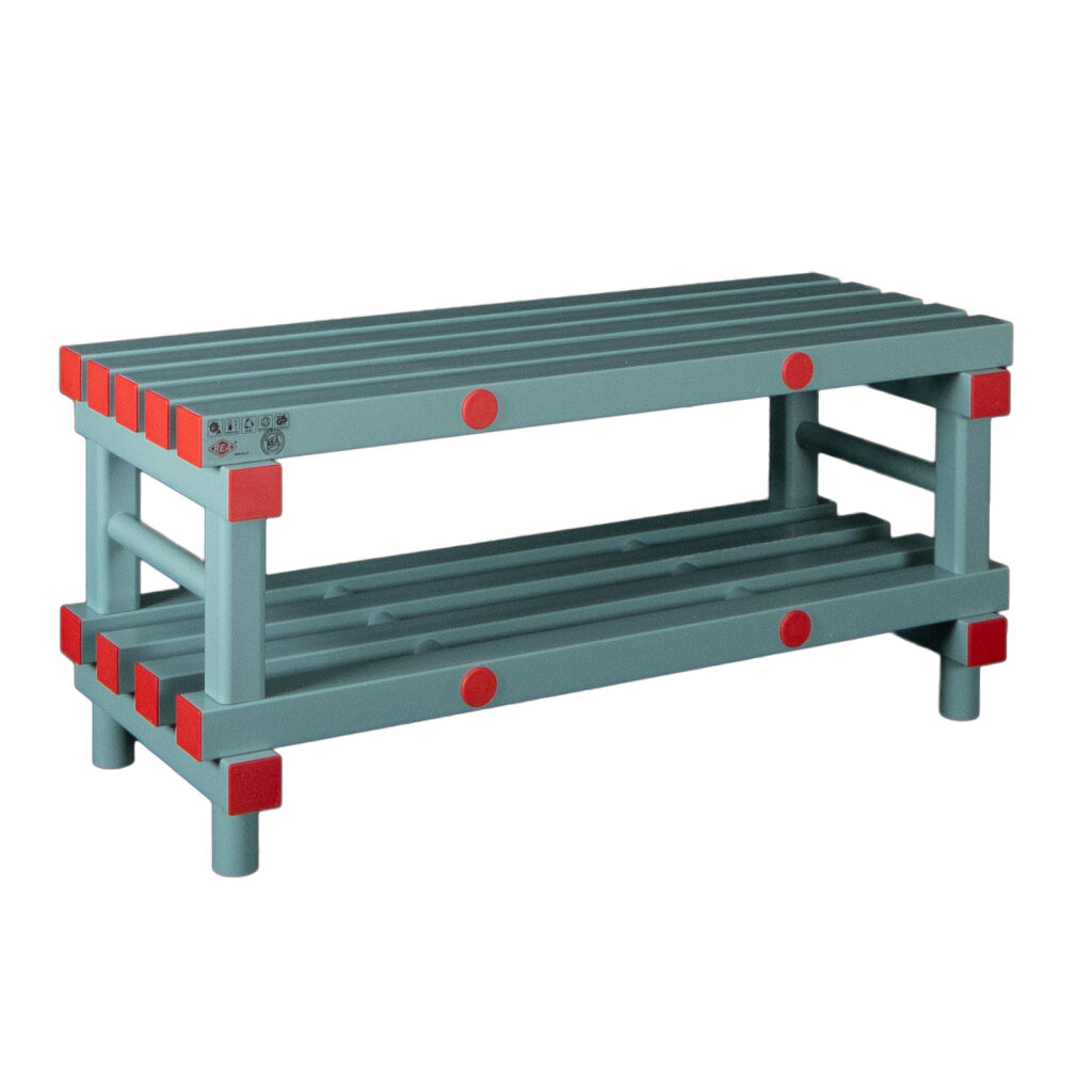 Cloakroom bench with shoe storage
