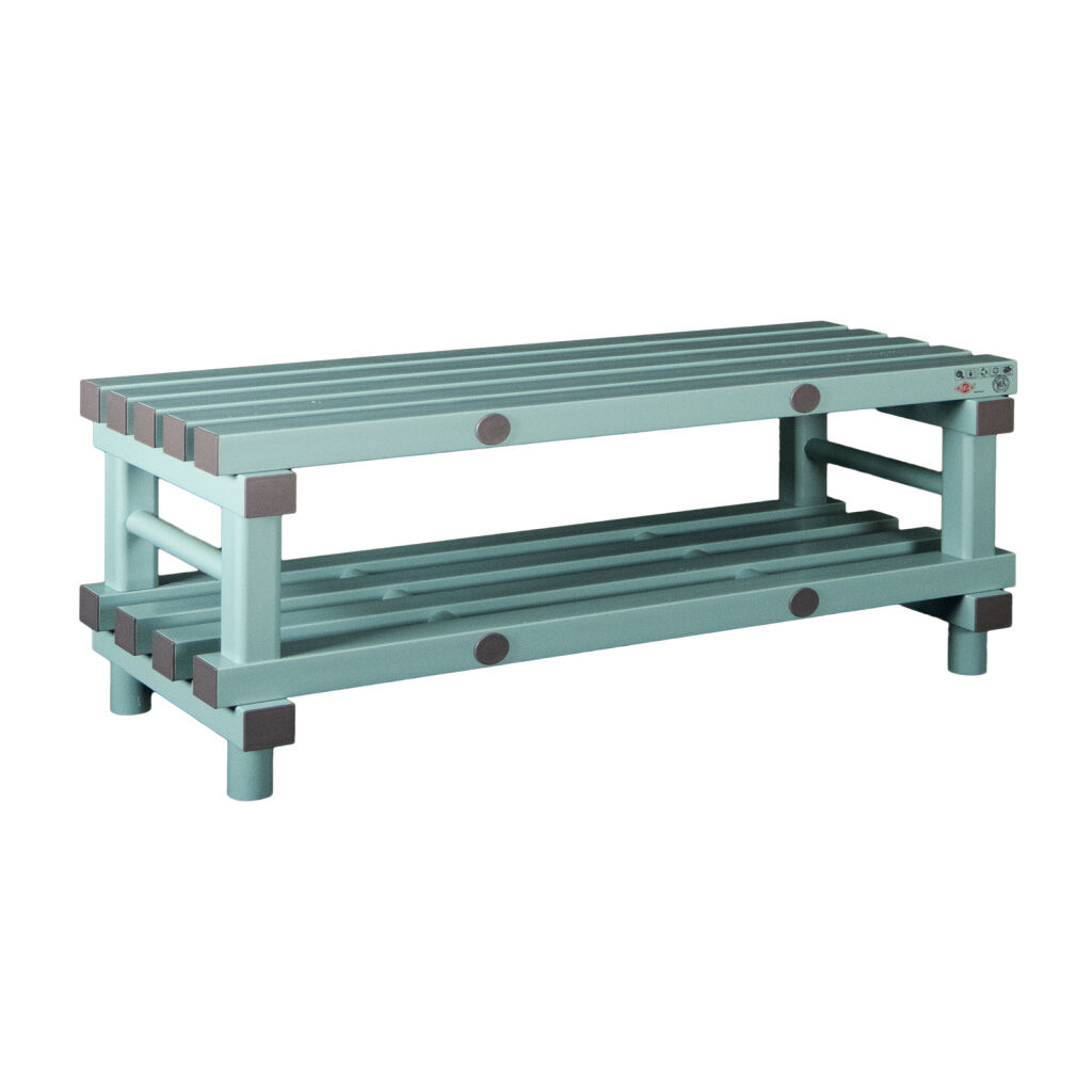 Cloakroom bench with shoe storage