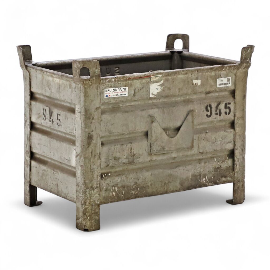 Caisse palette métallique construction compact avec quatre murs fermés Occasion