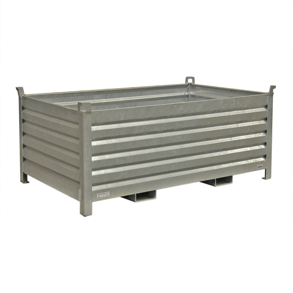 Stacking box steel fixed construction with four closed walls