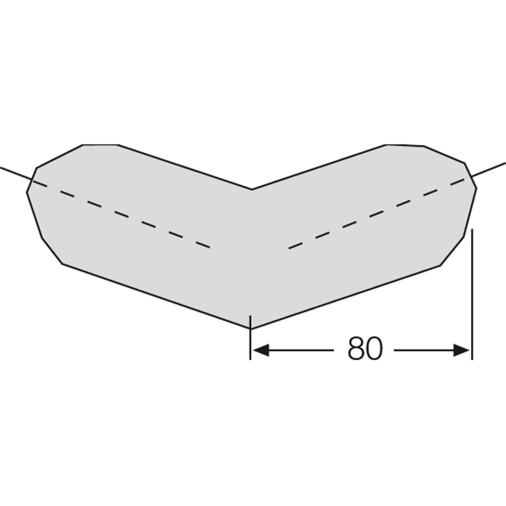 Profile protection accessories two corner protection 80mm