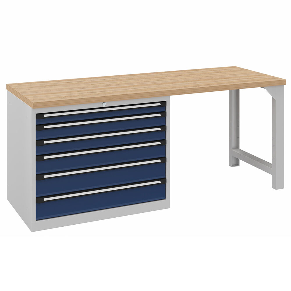 Etablis table de travail équipe de 6 tiroirs
