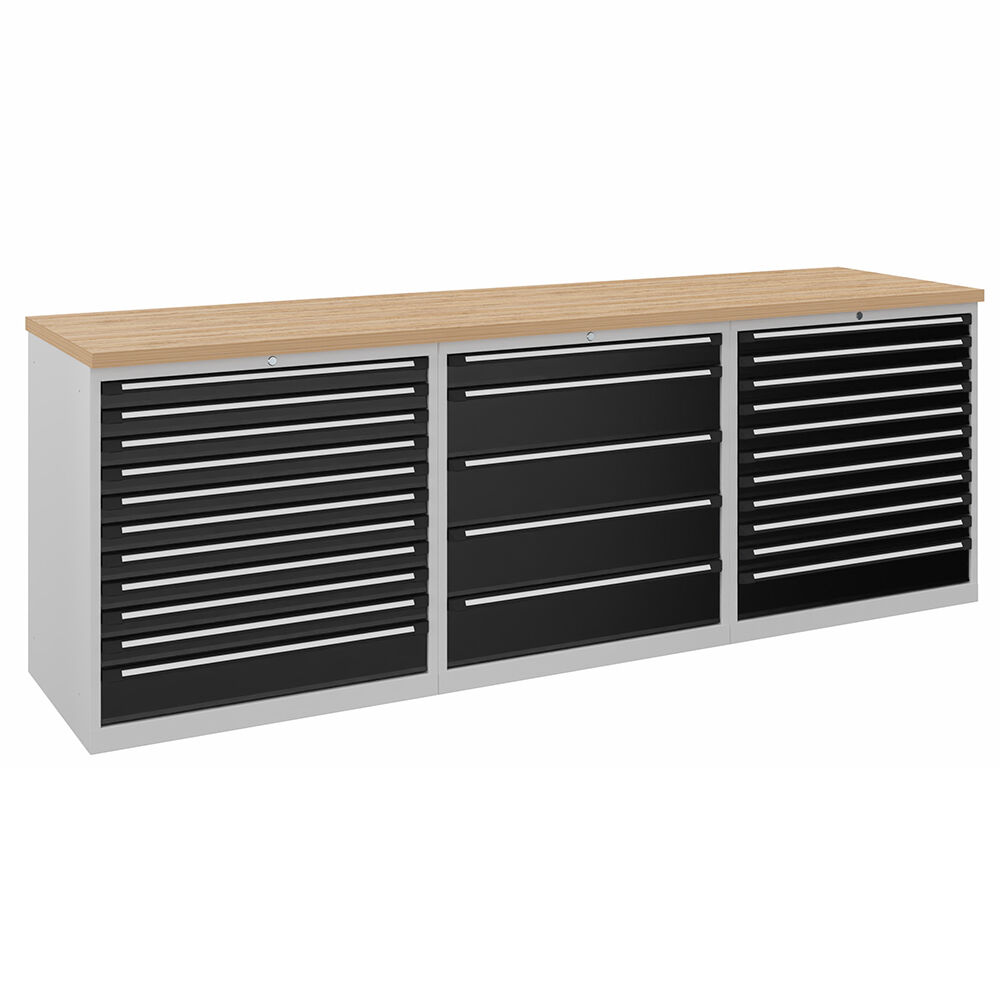 Workbenches with 27 drawers