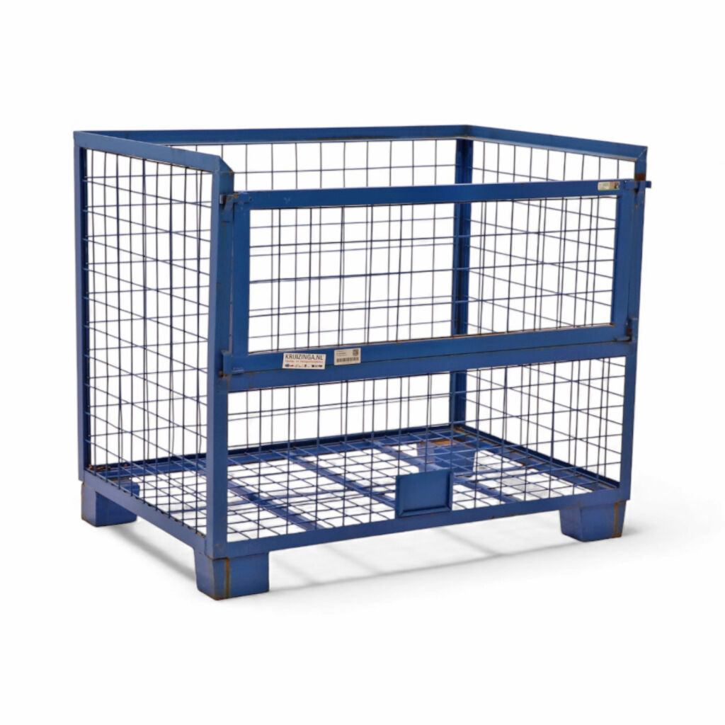Used Mesh container fixed construction 1 flap at 1 long side