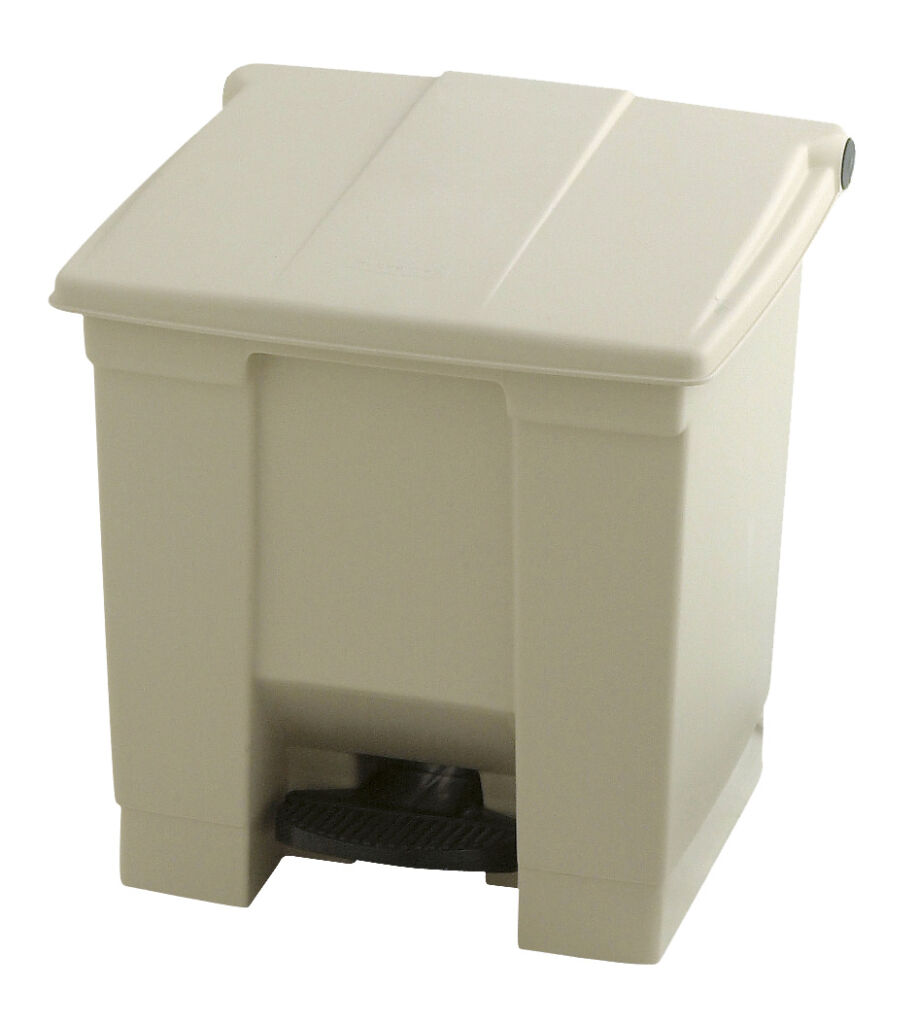 Waste bin pedal bin  with hinging lid and foot pedal