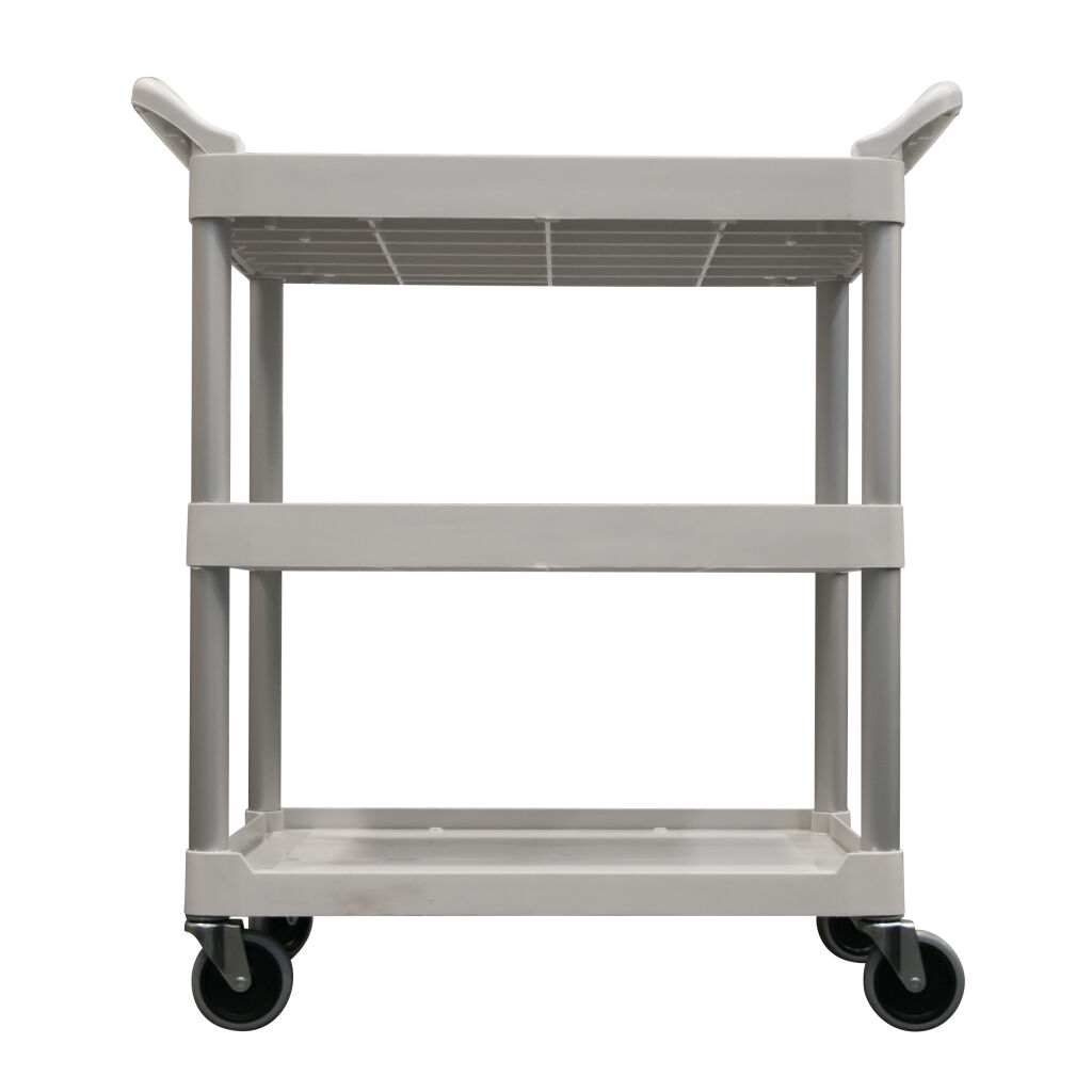 Shelved trolleys with 3 shelves