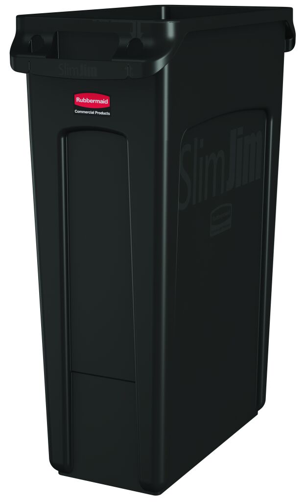 Système de tri des déchets poubelle en plastique Slim Jim avec fentes d'aération