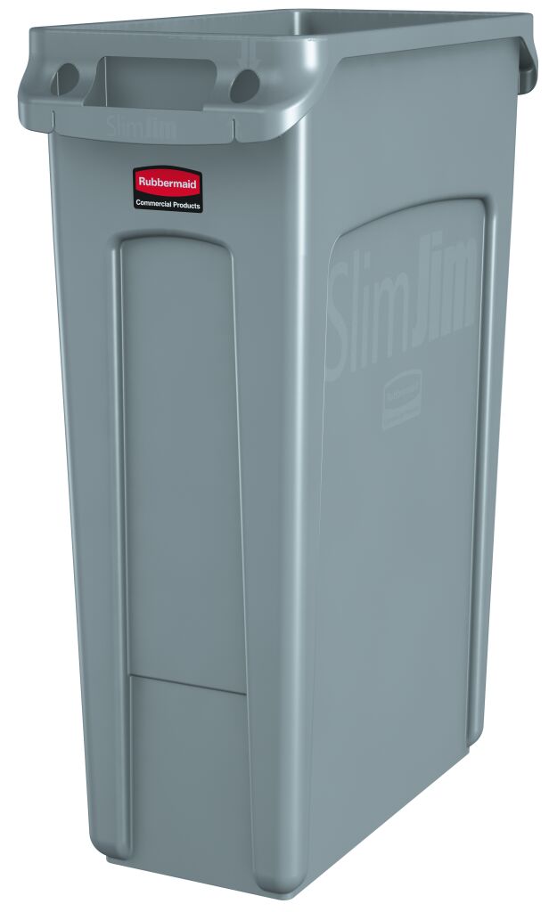System zur Abfallsortierung Kunststoff Mülltonne Slim Jim mit Lüftung