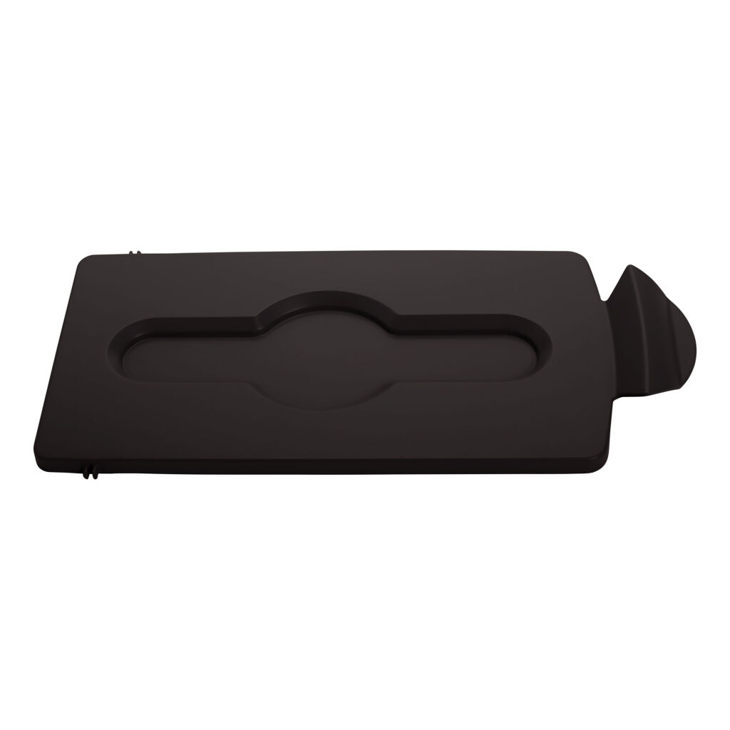 Waste sorting system accessories hinged lid
