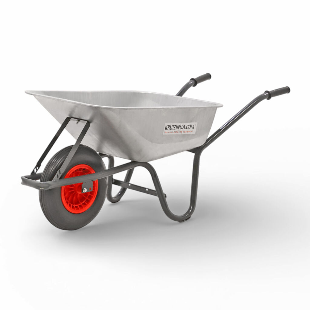 Bouwkruiwagen met lekvrije band (opgeschuimd polyurethaan) 