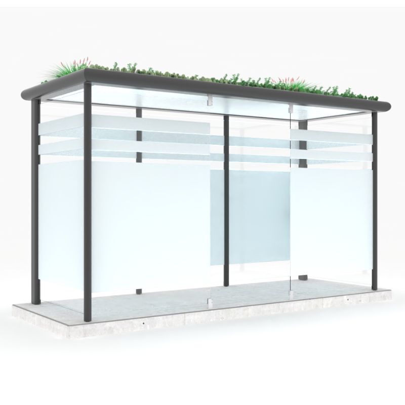 Auvents cabine extérieure avec des murs de verre