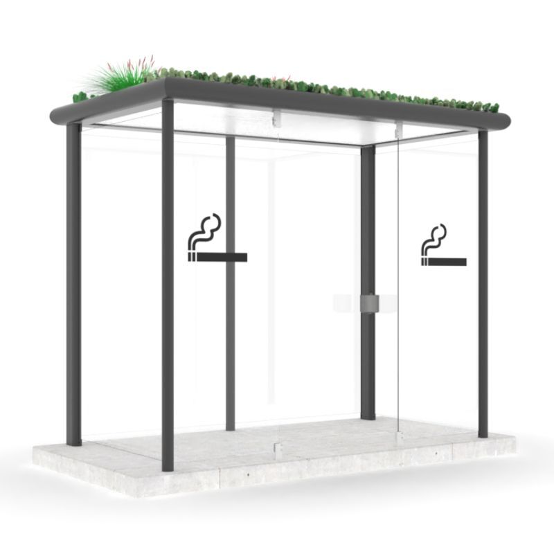 Auvents cabine extérieure avec des murs de verre