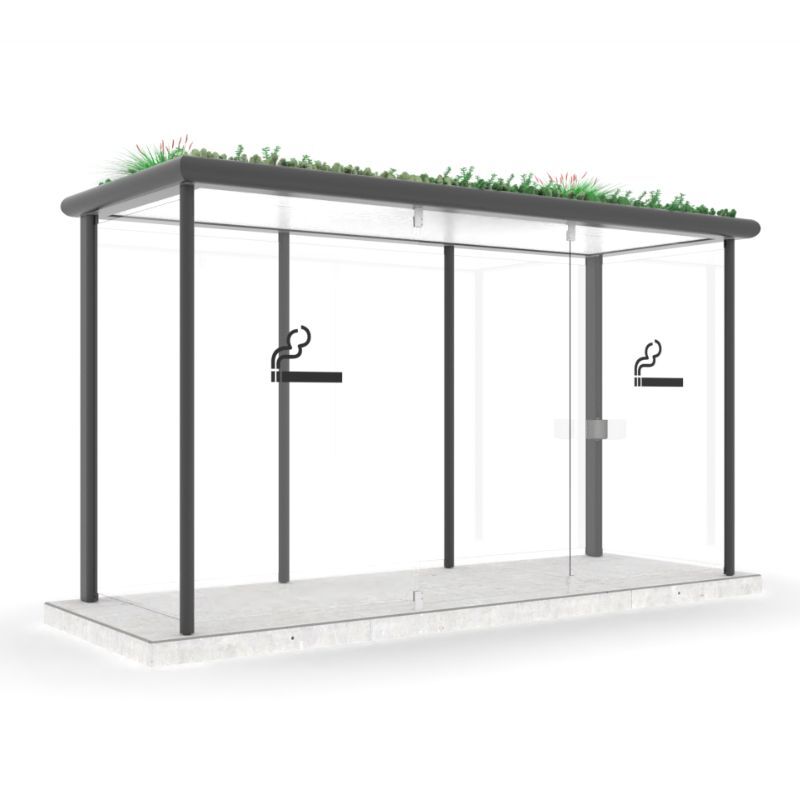 Auvents cabine extérieure avec des murs de verre
