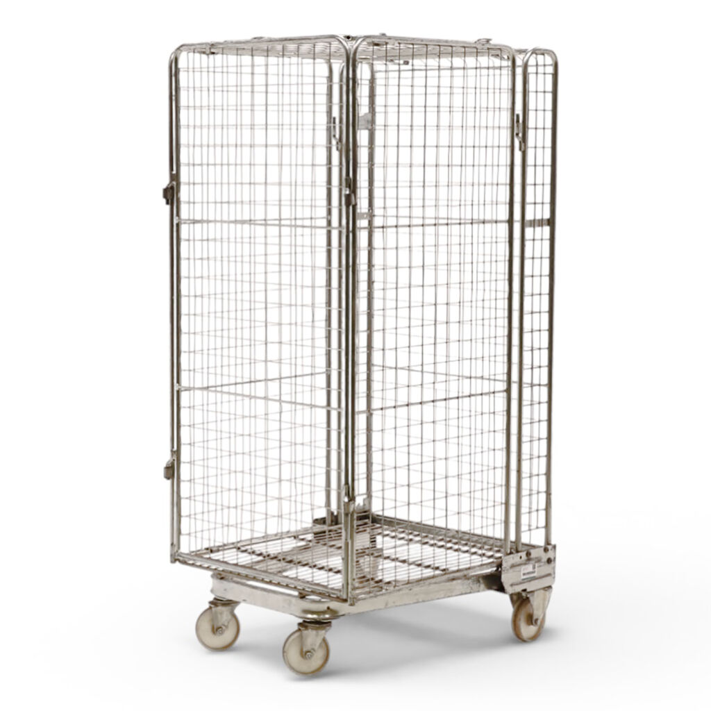 Roll conteneur de sécurité caisson à roulettes antivol A-châssis, emboitables Occasion