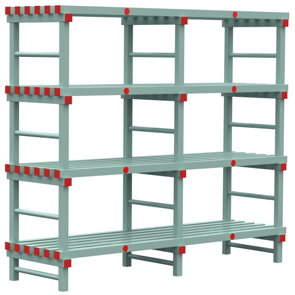 Rayonnage en plastique eurostelle modulaire