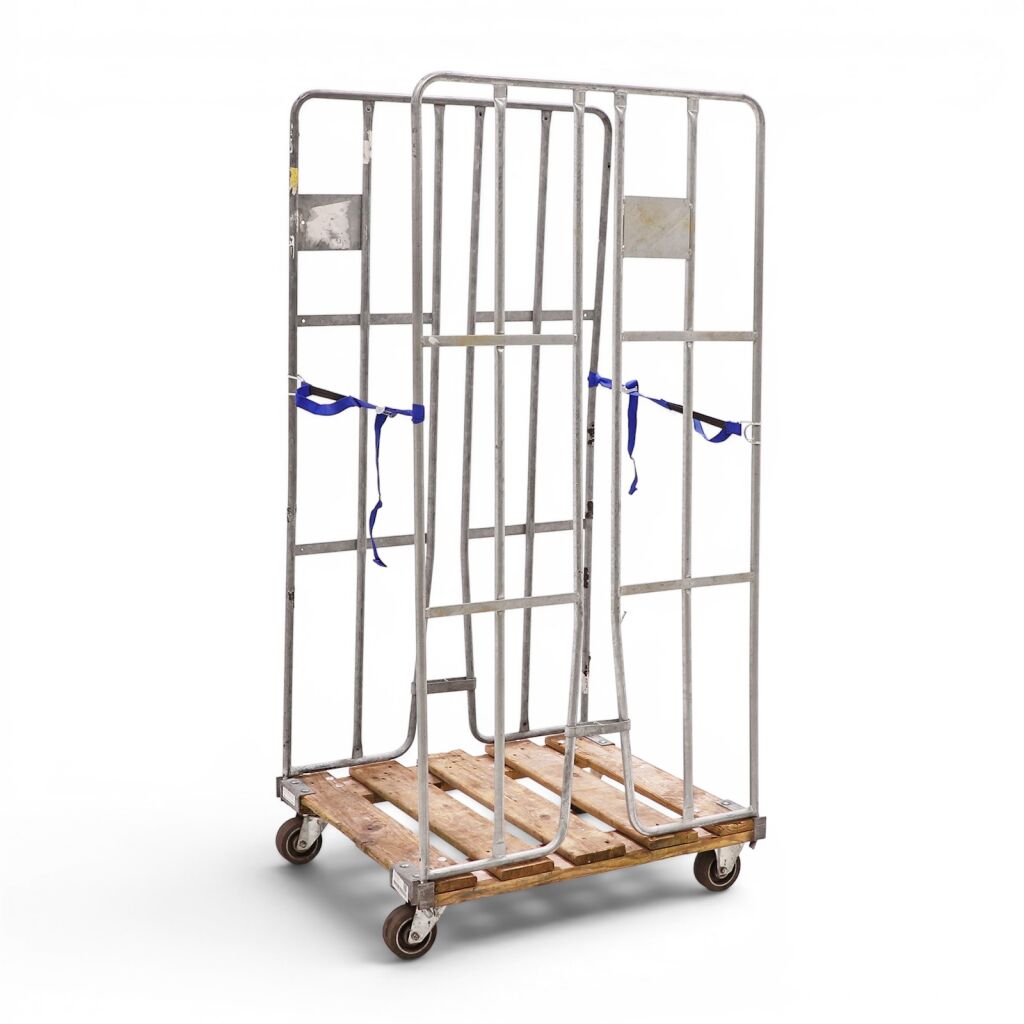 Rollwagen Gebraucht Rollbehälter 2-seitig mit Holzboden und Klemmgittern