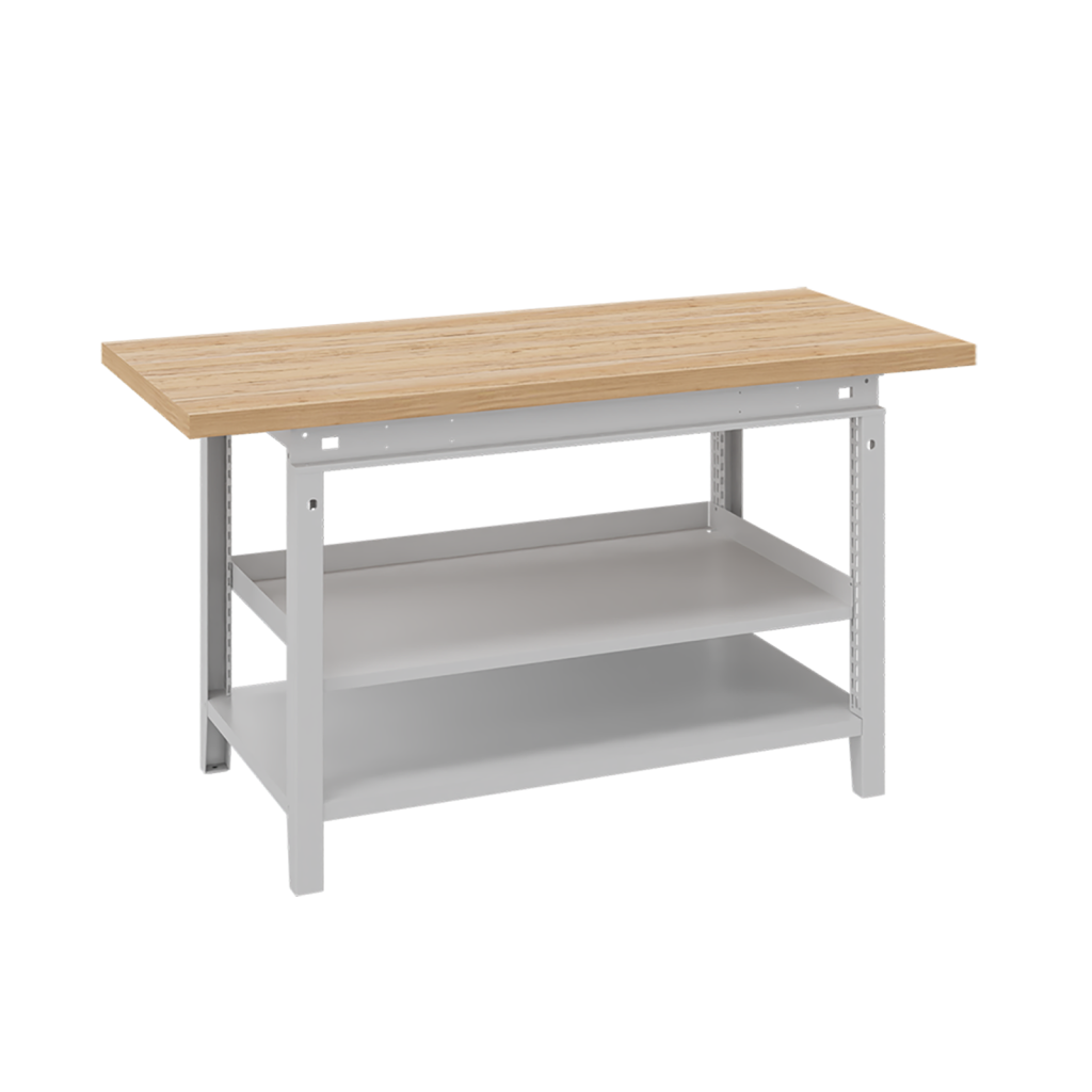 Workbenches with 2 bottom shelves