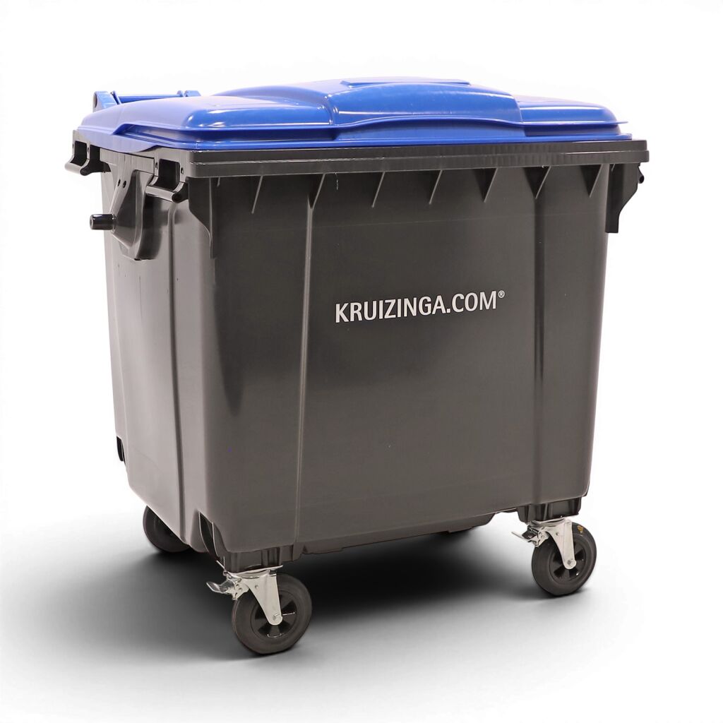 Poubelle papier Conteneur pour substances nocives 1100 litres, convient pour prise DIN