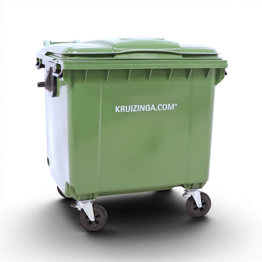 Poubelle composte Conteneur pour substances nocives 1100 litres, convient pour prise DIN