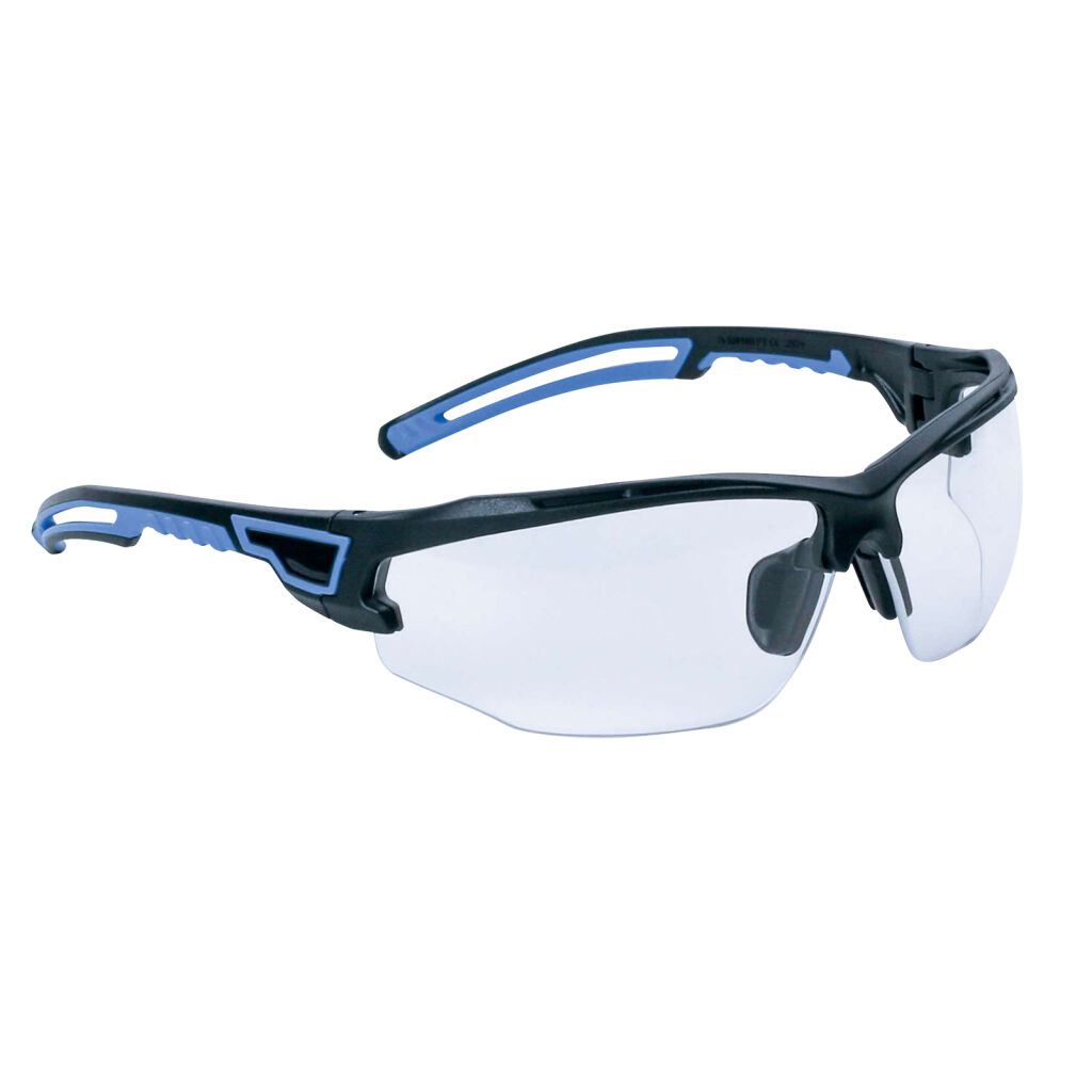 Protective eyewear safety glasses with temples