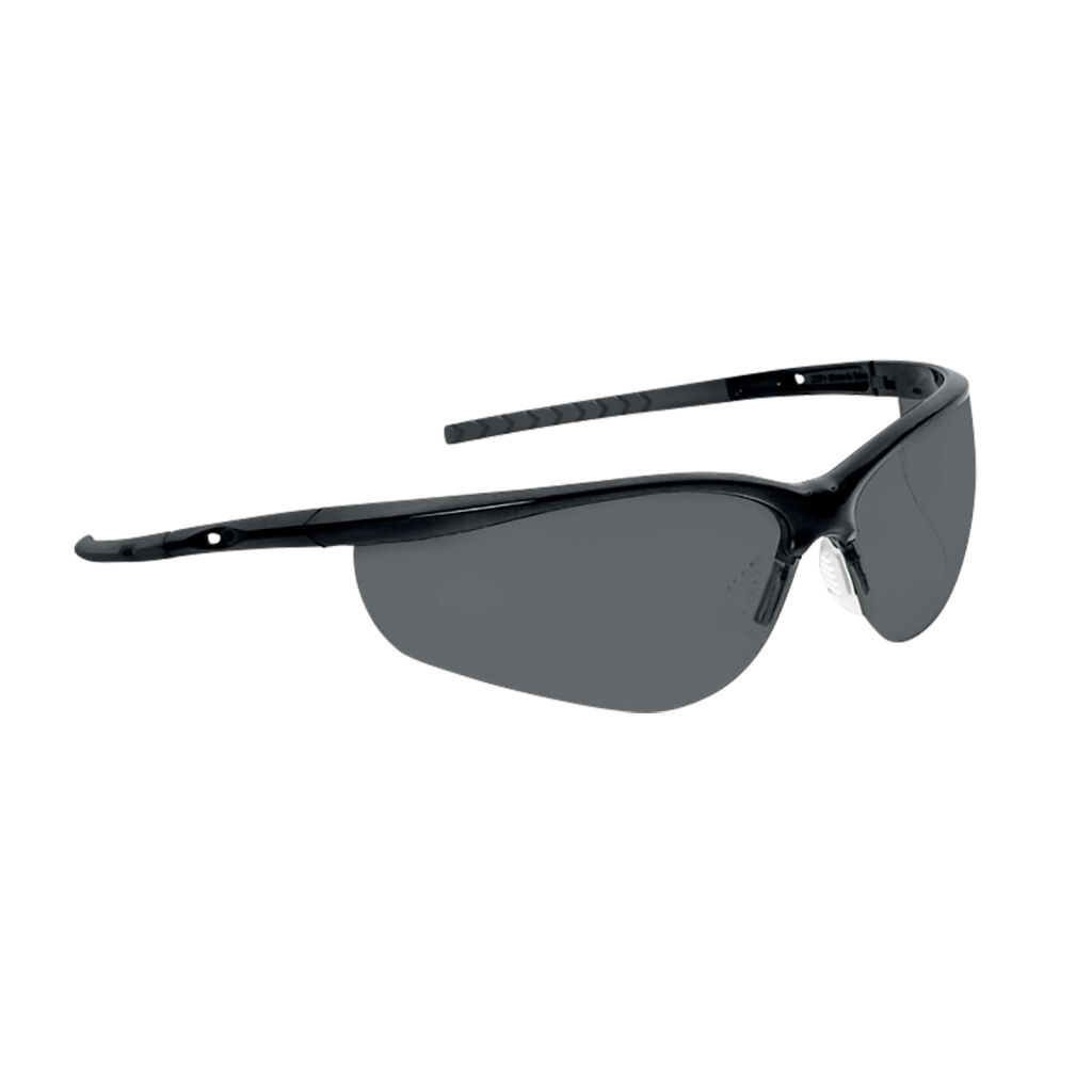 Protective eyewear safety glasses with temples