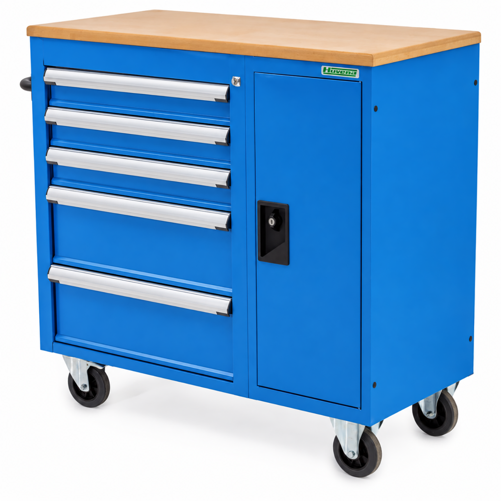Werkstattwagen mit 5 Schubladen und 1 Schrank