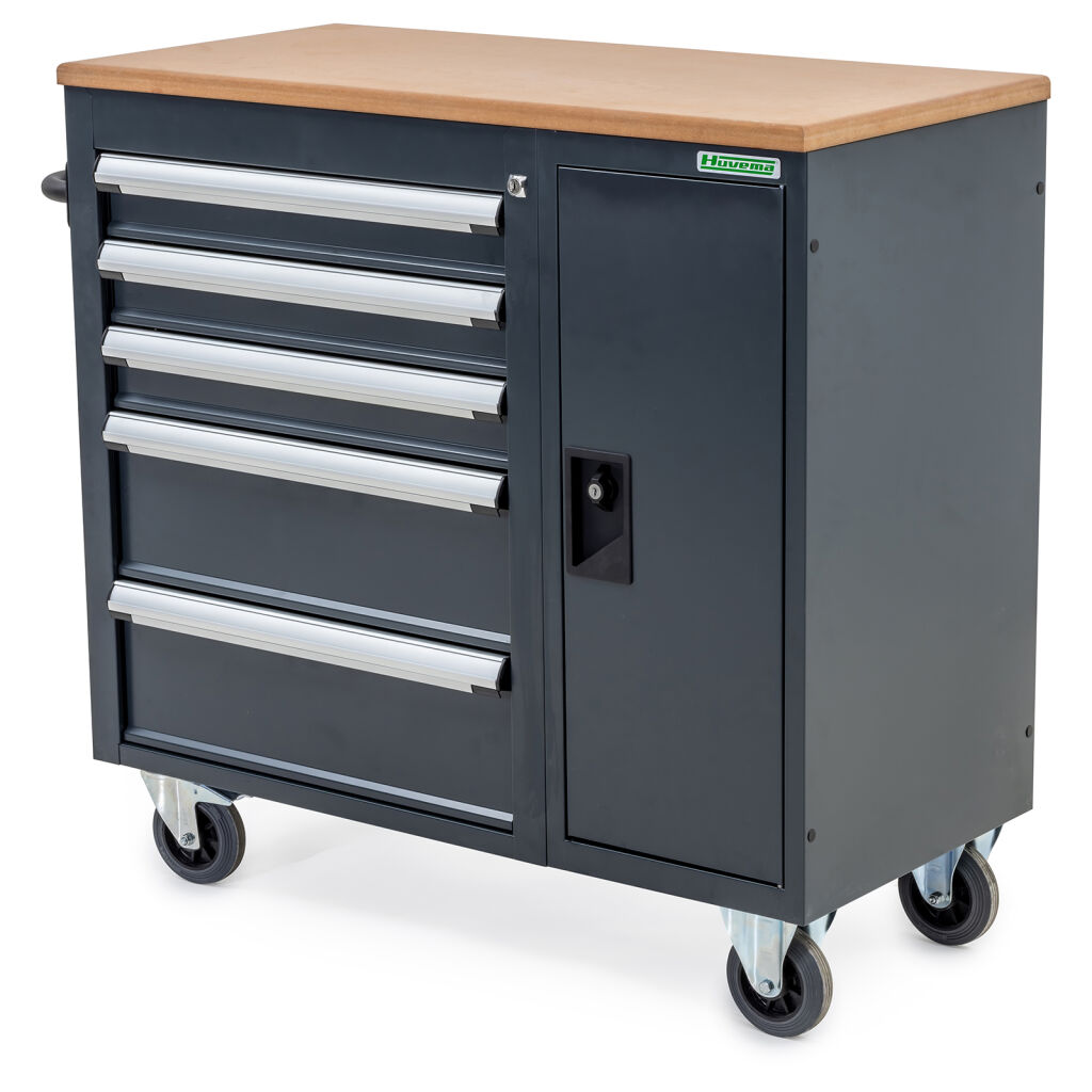 Werkstattwagen mit 5 Schubladen und 1 Schrank