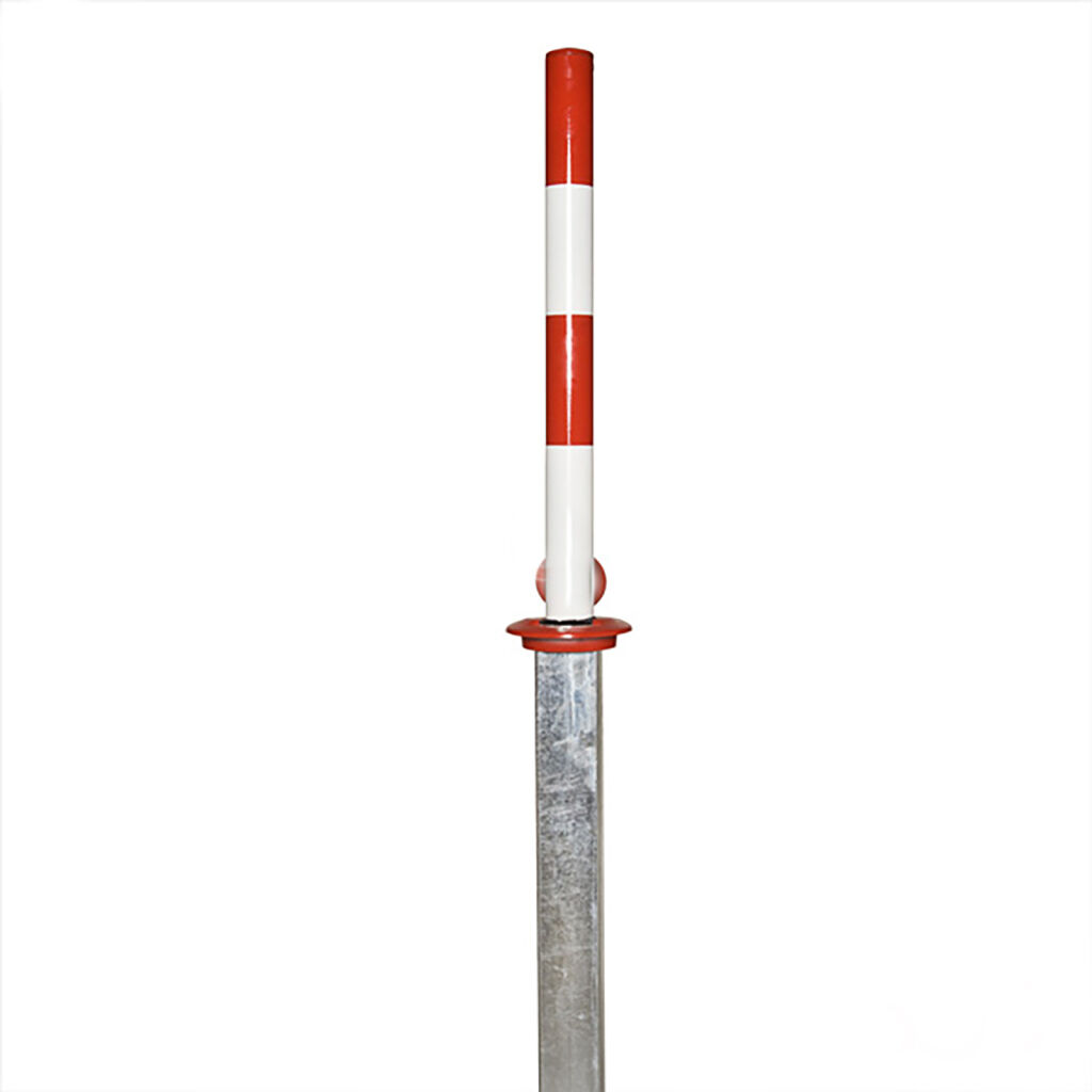 Protection posts protective post  crash protection bollard red/white