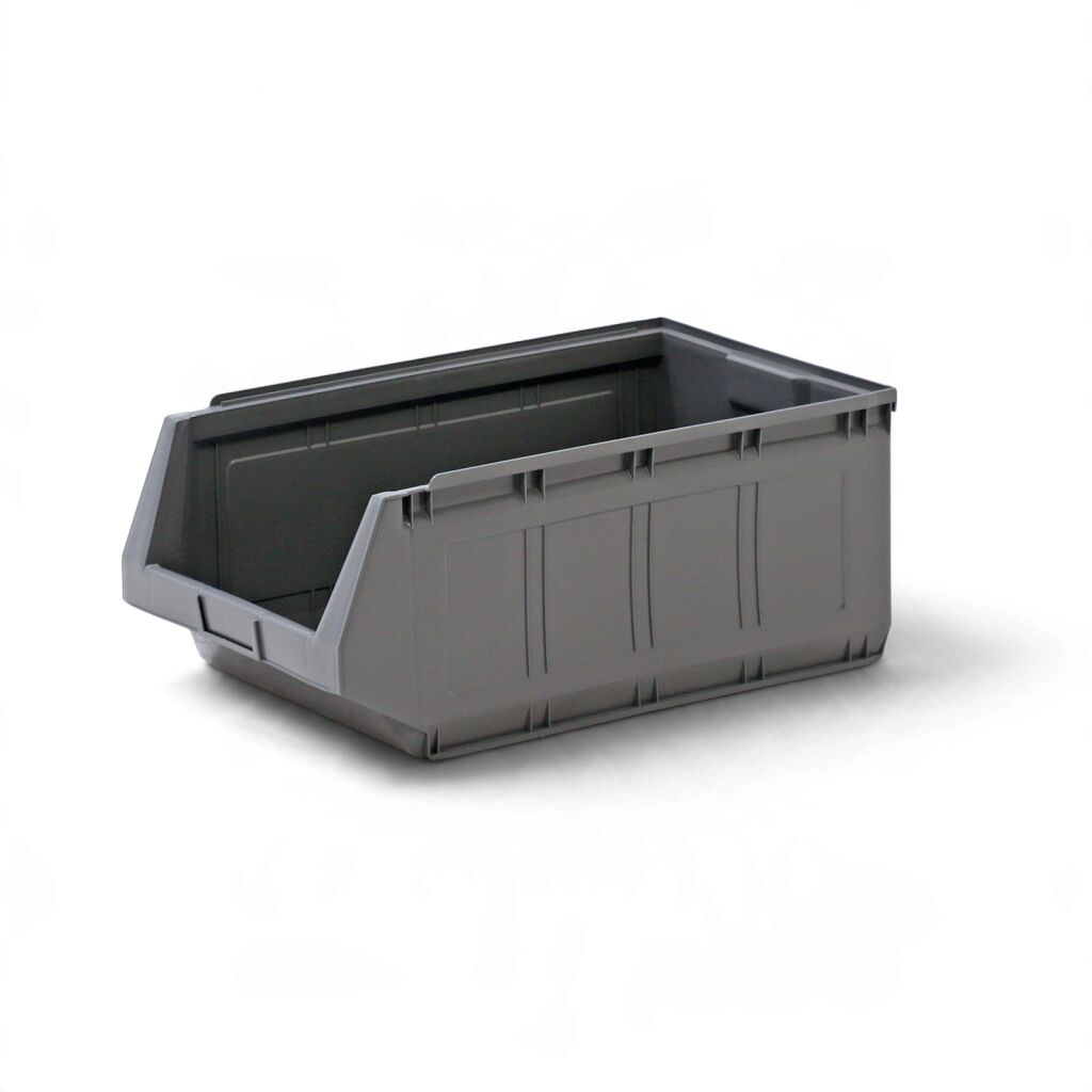 Storage bin plastic grip opening