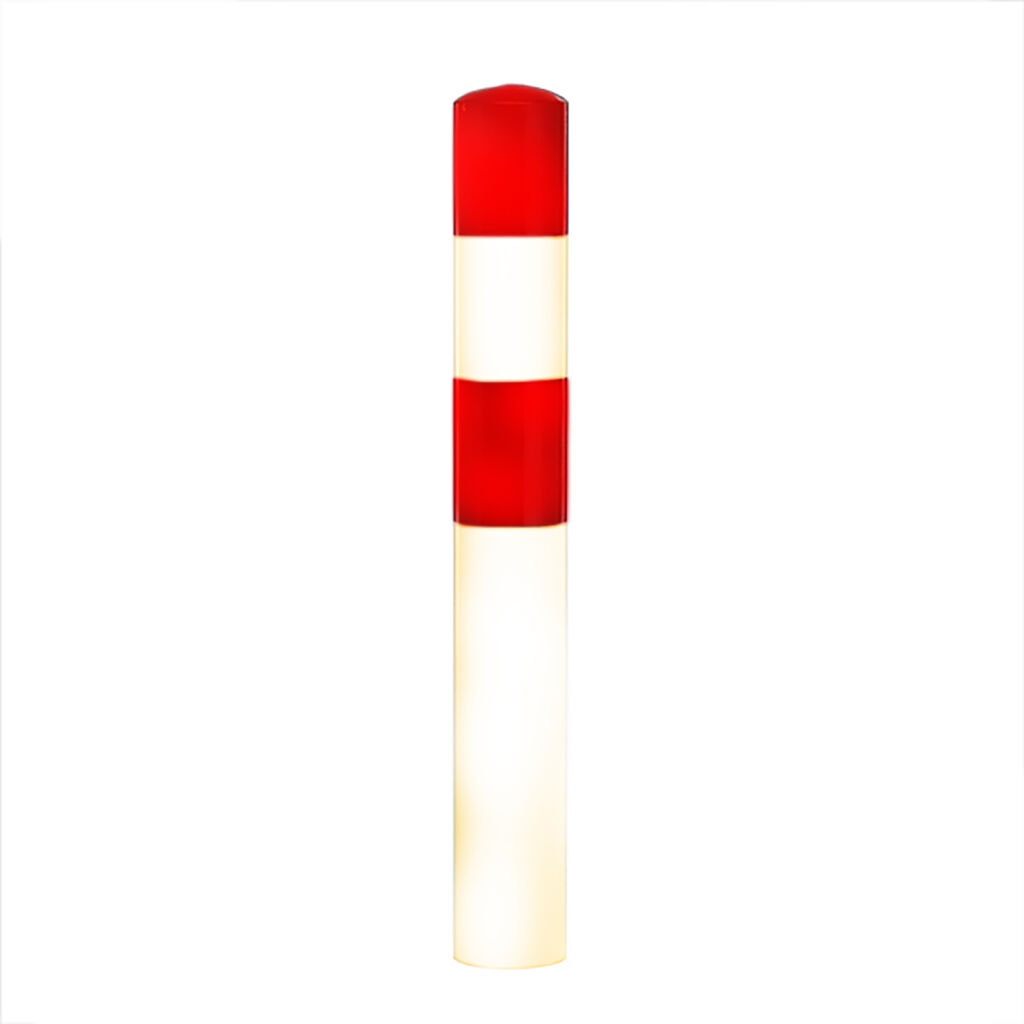 Poteaux de protection poteau de protection poteaux de protection, galvanisés - 90 mm large (rouge/blanc)