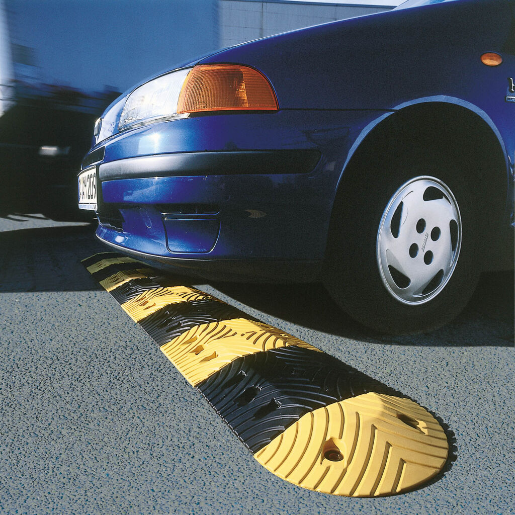 Bremsschwellen Temposchwelle Komplett-Set Gummi-Bodenschwelle bis 20 km/h