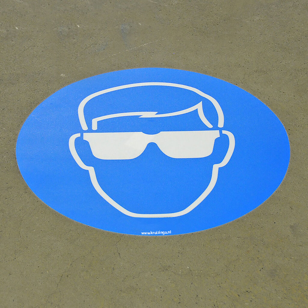 Marquage au sol et traçage marqueur d'sol des lunettes de protection