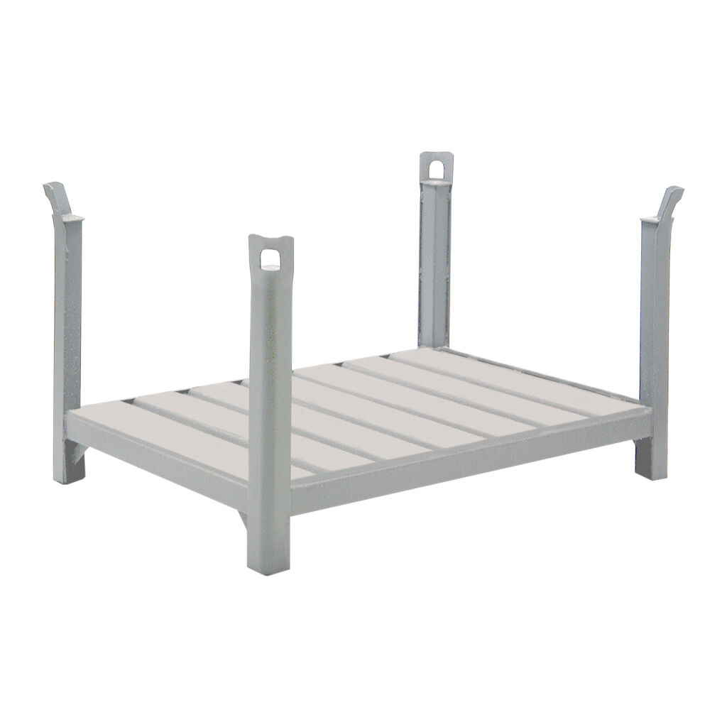 Stacking box steel fixed construction stacking box 4 walls open, without junction plates