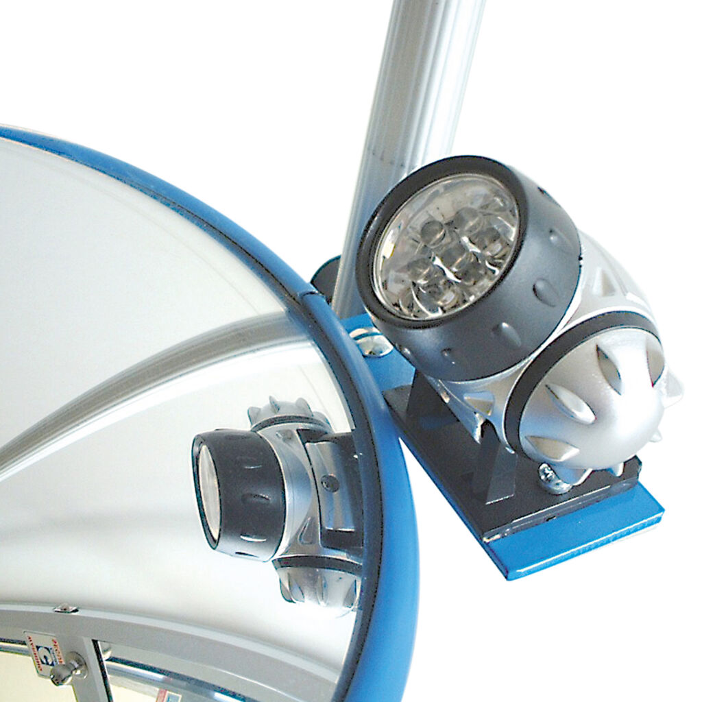 Safety mirrors accessories lighting