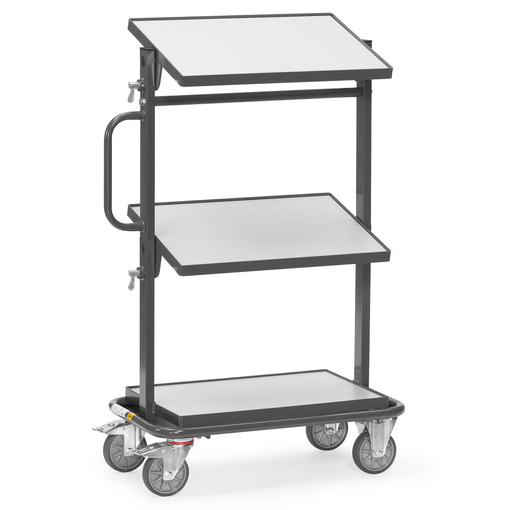 ESD trolleys Fetra ESD storage trolley suitable for 3 euro boxes 600x400 mm
