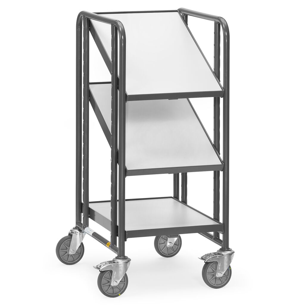 ESD-Wagen Fetra ESD Beistellwagen für 3 Eurobehälter 600x400 mm geeignet