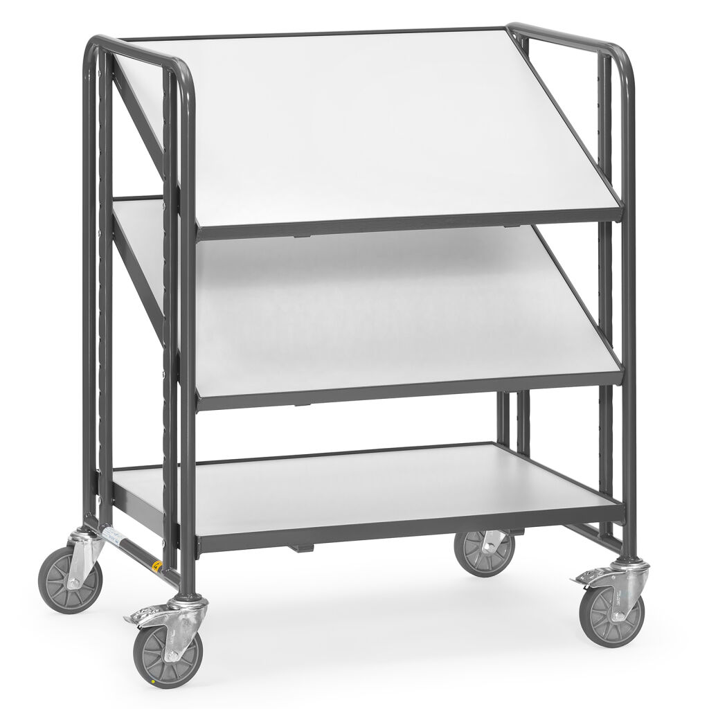ESD trolleys Fetra ESD storage trolley suitable for 6 euro boxes 600x400 mm