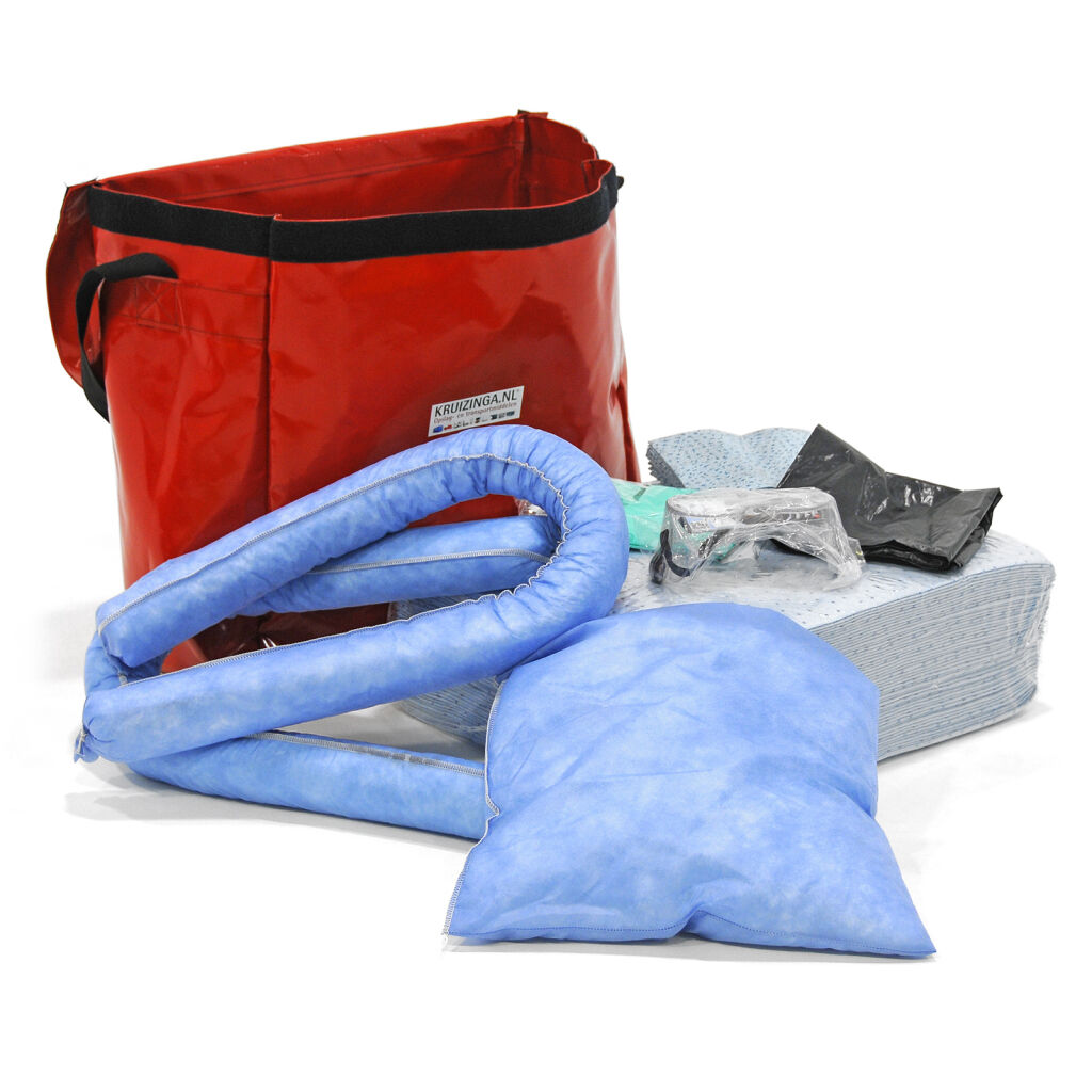 Absorbant produit chimique kits d’intervention 75L adapté pour pétrole avec Hydrocarbures