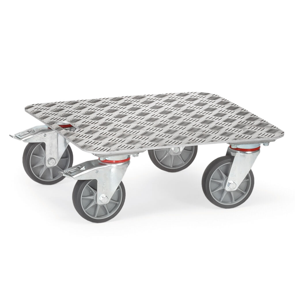 Onderwagen rolplateau Laadvlak aluminium tranenplaat