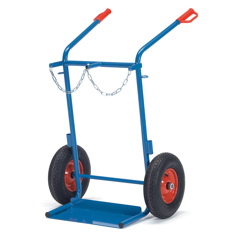 Stockage bouteille de gaz chariot porte bouteilles à gaz fetra pour 2 bouteilles à gaz, 40 Litre, Ø 204-229 mm