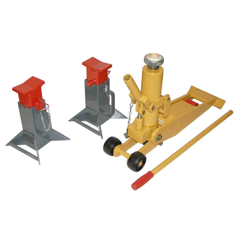 Rouleurs, cric et ventouses kit combiné cric de garage + 2 support de sécurité