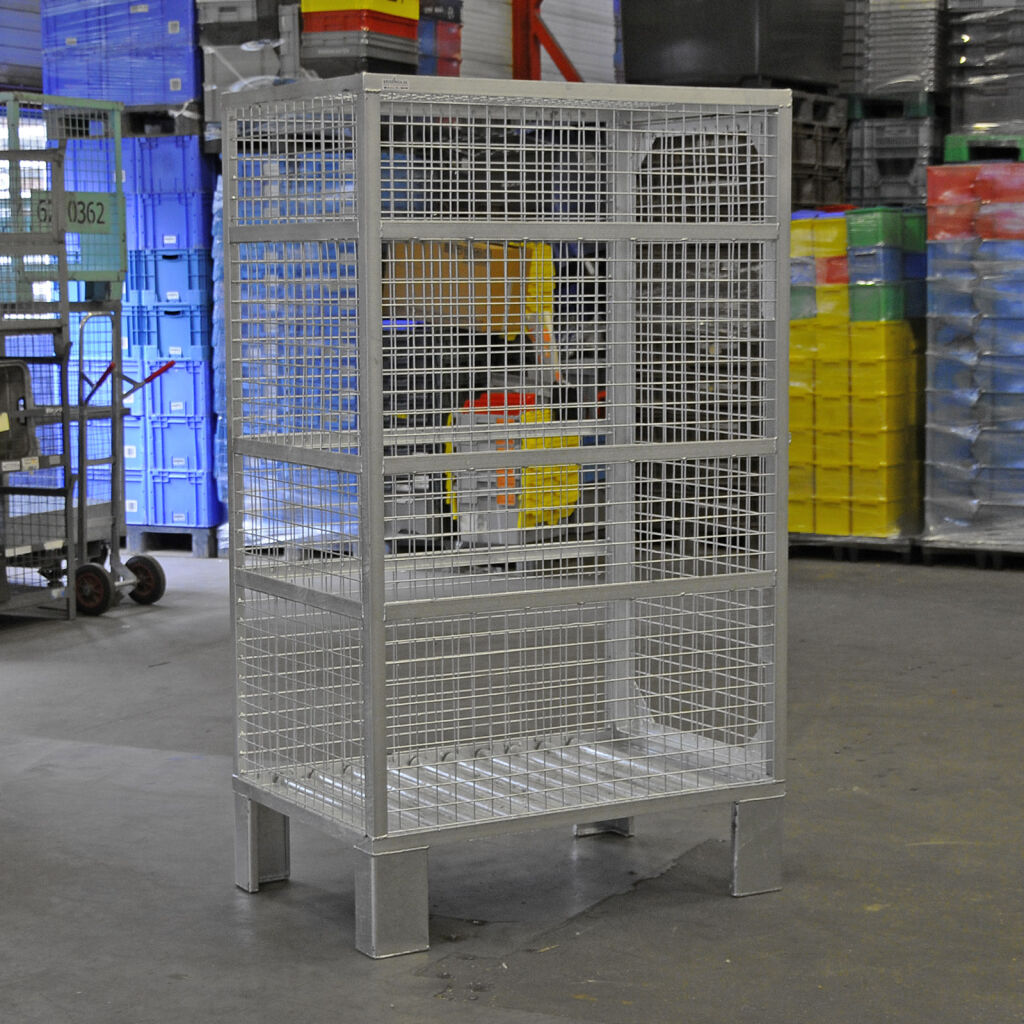 Caisse grillagée anti-vol caisse-palette antivol porte simple Sur mesure