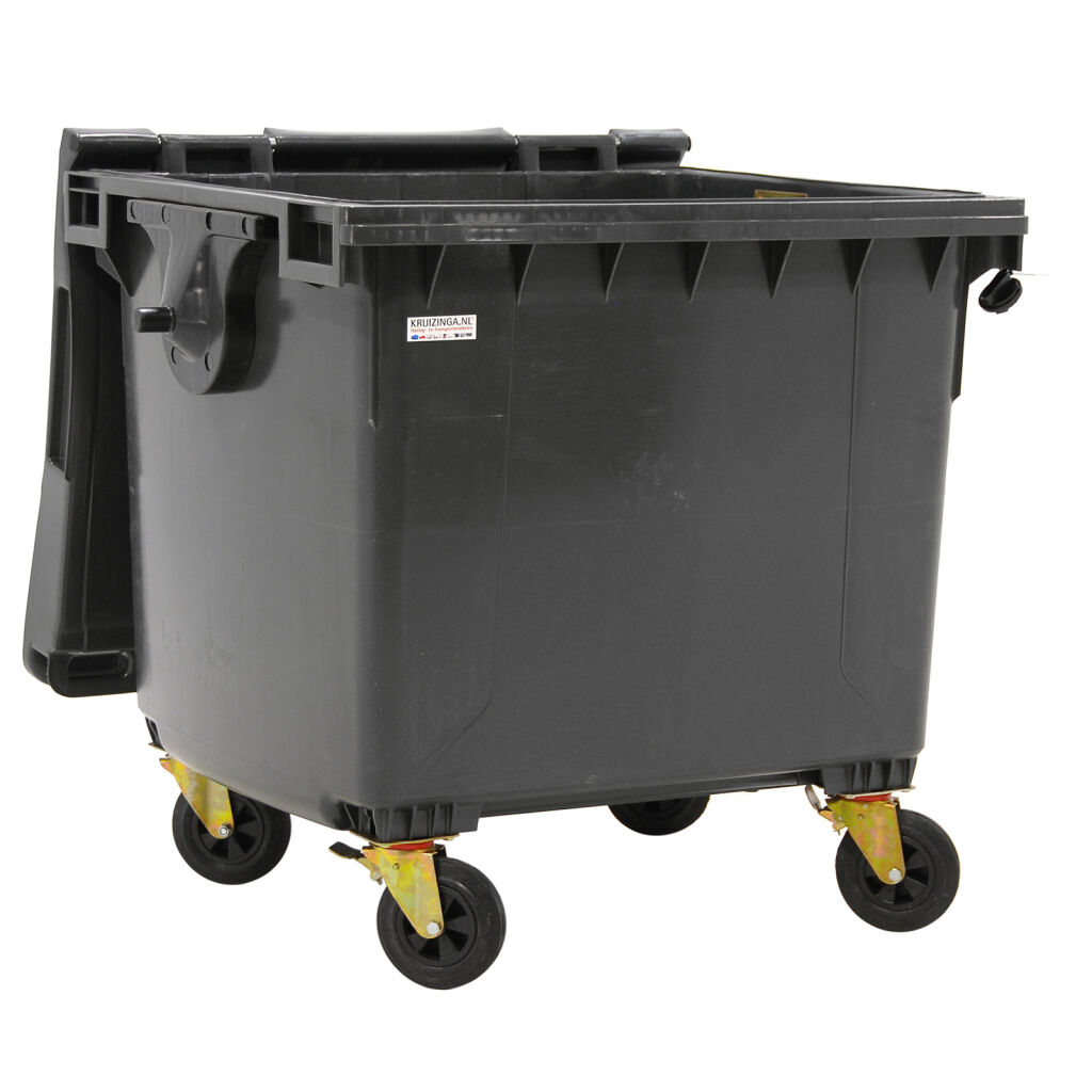 Waste container Waste and cleaning for DIN-intake with hinging lid.  L: 1400, W: 1030, H: 1300 (mm). Article code: 36-1100-S-S