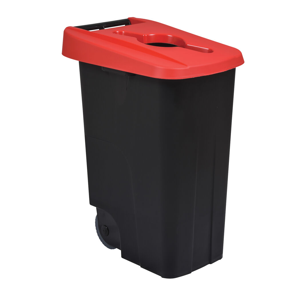 Waste bin plastic waste bin Hinged lid with insertion opening 